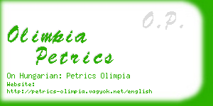 olimpia petrics business card